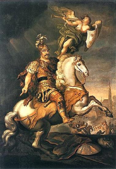 Jerzy Siemiginowski-Eleuter John III Sobieski at the Battle of Vienna China oil painting art